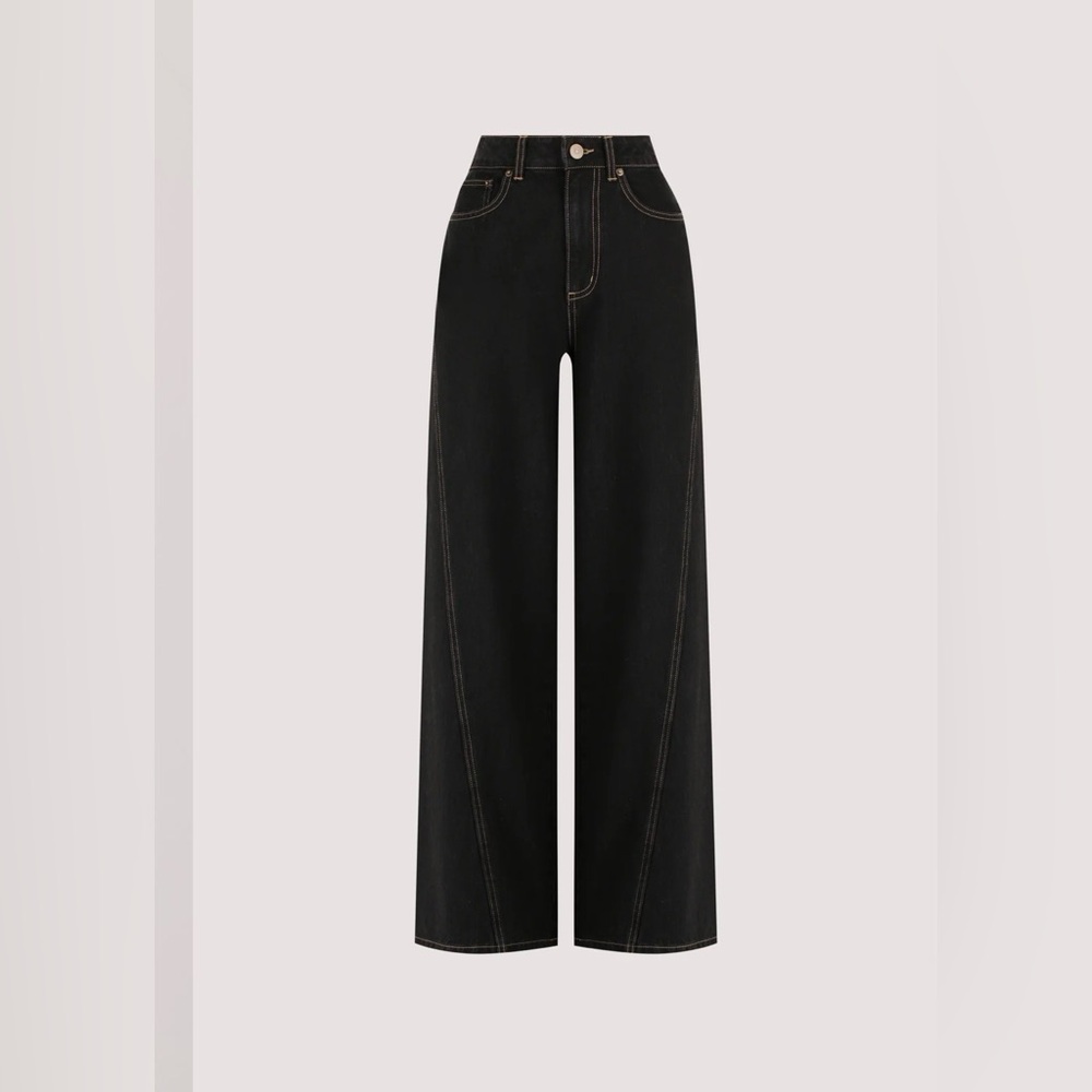 DISSH Carson Jet Black Wide Leg Jean - Picture 4 of 7